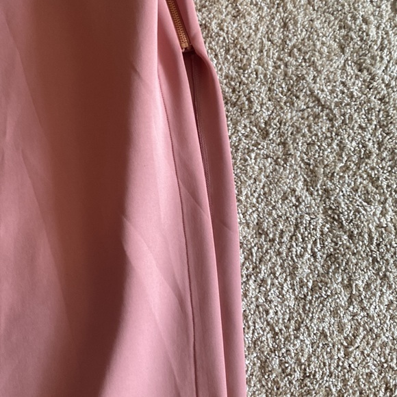 ASOS PINK SCUBA MATERIAL SLIT ONE SHOULDER DRESS SIZE 4 - Picture 6 of 8